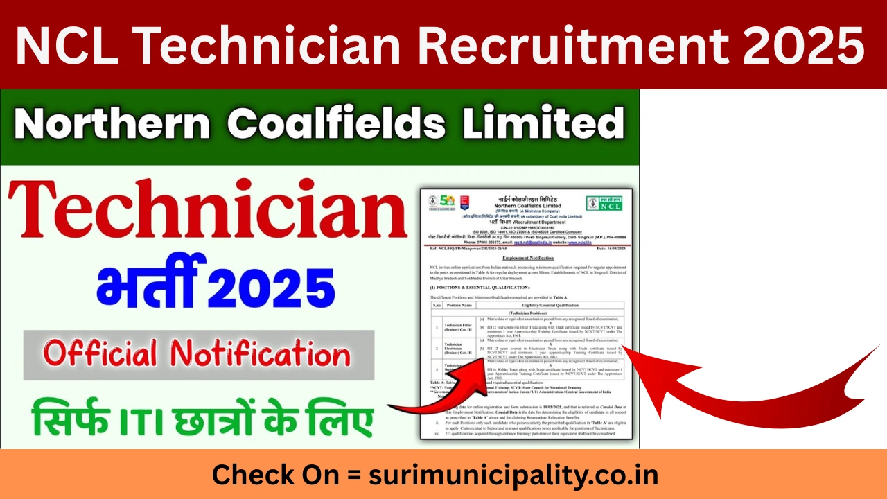 NCL Technician Recruitment 2025