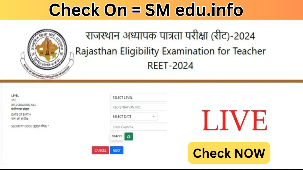 REET Result 2025 LIVE