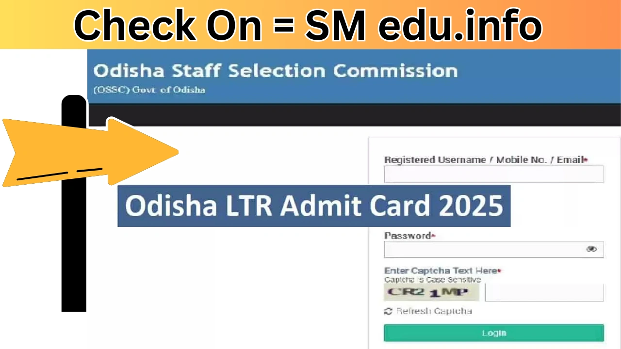 OSSC LTR Teacher Mains Admit Card 2025