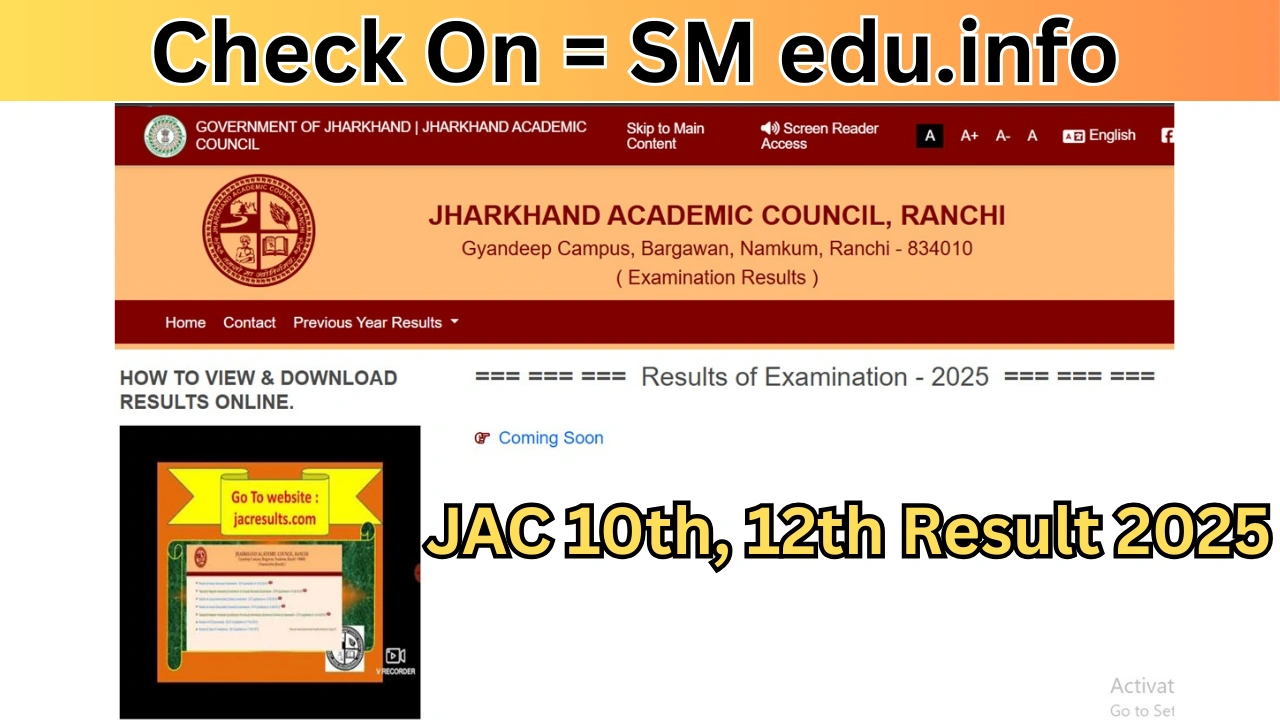 JAC 10th, 12th Result 2025